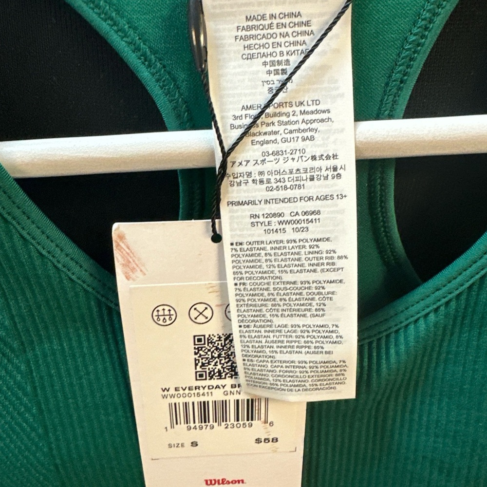 Wilson NWT tennis dress and brami- Sports Bra Bramis black 1XL, 1 green dress L - Picture 7 of 7